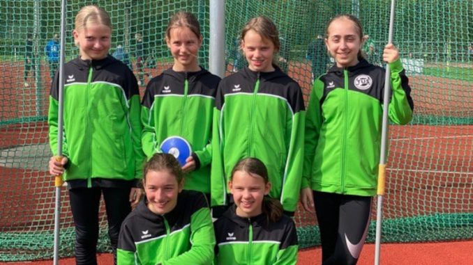 Leni Skupin (hinten von links), Romy Kuhrt, Isabell Strufe und Kimberley Minski; Nina Danziger (vorne links) und Carolin Strufe (Foto: privat)