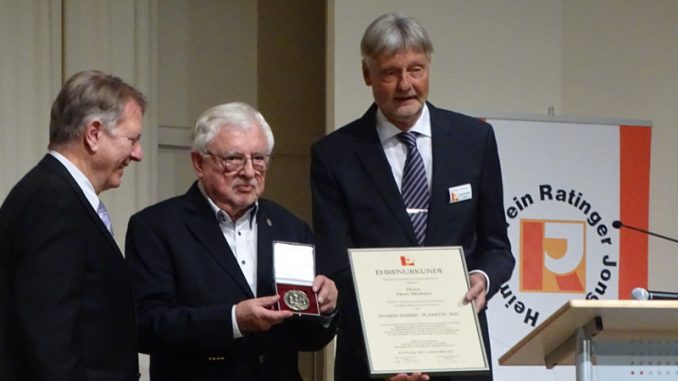 Jongesbaas Edgar Dullni (von links), Hans Müskens und Vizebaas Guido Multhaupt