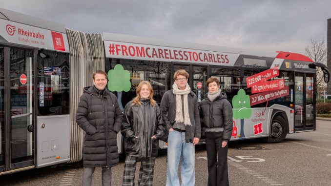 Till Ponath (von links), Sibylla Busch, Janek Eckers und Regine Hövelmann (Foto: Rheinbahn)