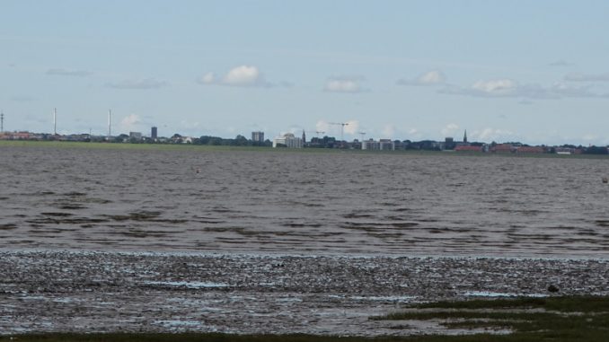 Blick auf Wilhelmshaven von Dangast aus