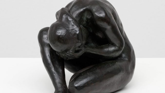 Doris Rücker, Weibliche Figur, ca. 1945, Bronze, Höhe 15 cm, Museum Ratingen, © Nachlass Doris Rücker