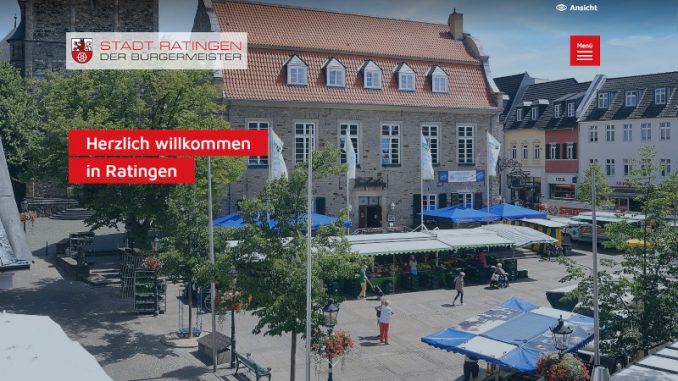 Startseite des Ratinger Internetauftritts